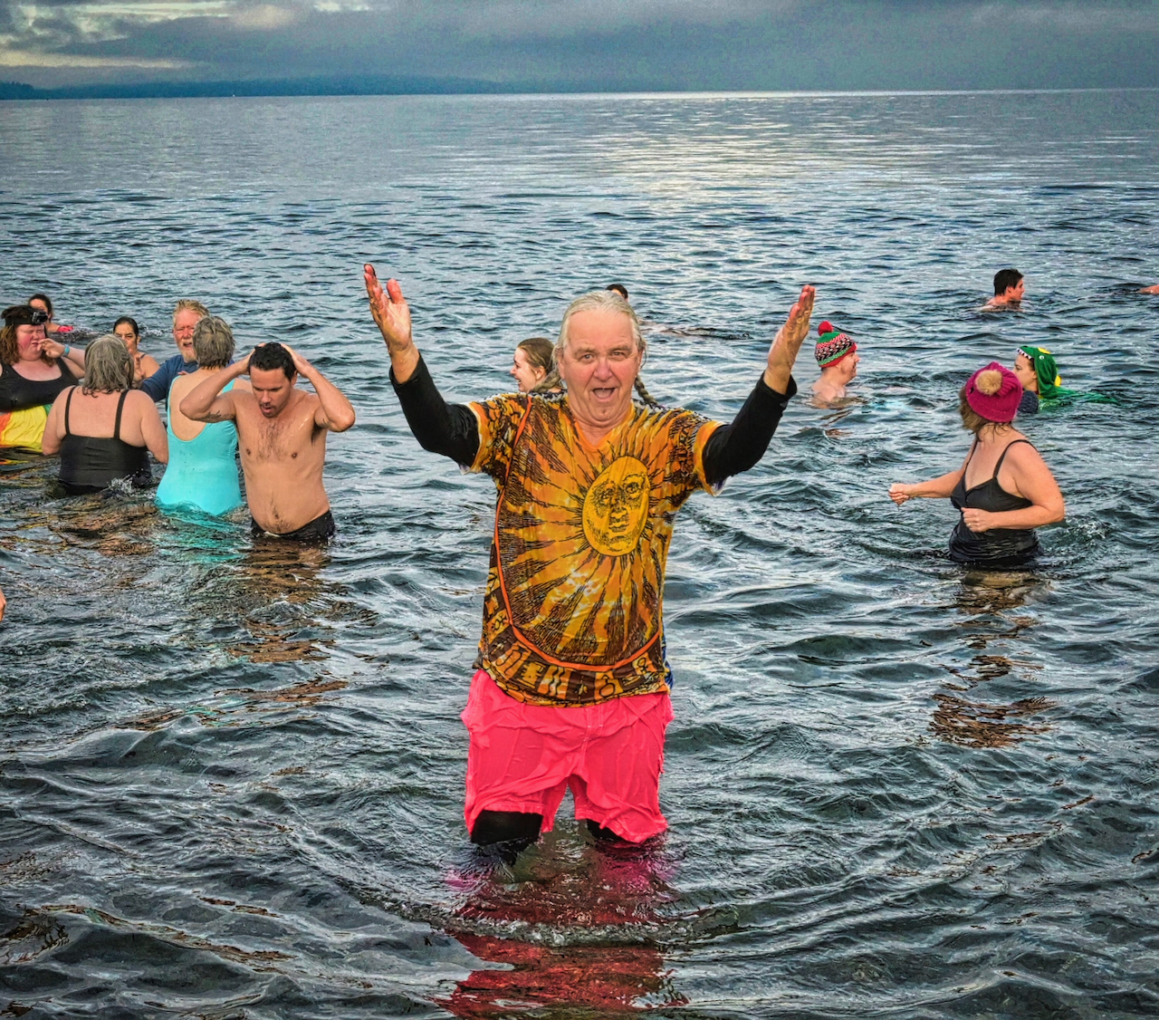 Largest Polar Plunge ever launches 2024 on Alki Beach Westside Seattle